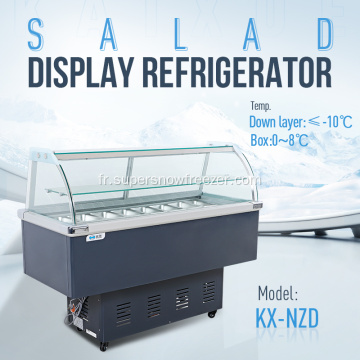 Affichage de la salade Réfrigérateur Vitrine Showcase Chiller